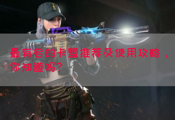 最有名的卡盟推荐及使用攻略，你知道吗？