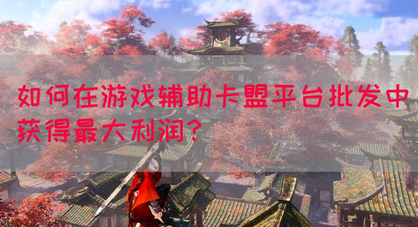 如何在游戏辅助卡盟平台批发中获得最大利润？