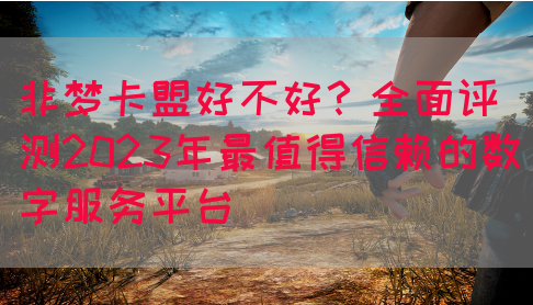 非梦卡盟好不好？全面评测2023年最值得信赖的数字服务平台